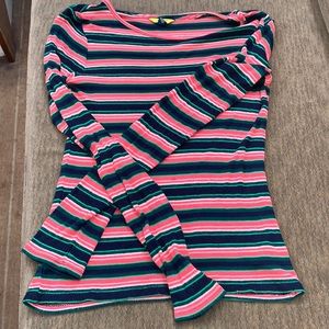 Soft long sleeve striped top